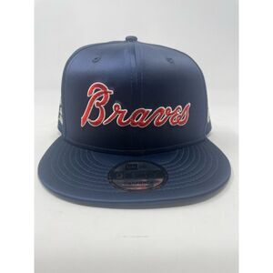 Atlanta Braves‎ 9Fifty Satin Script Fitted Snapback Hat Cap MLB Brand New